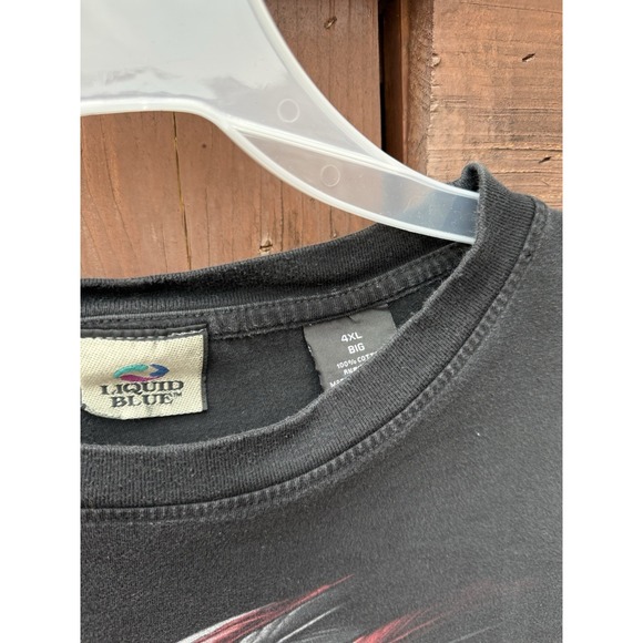 Men's T-shirt LIQUID BLUE Skull Indian Native American Chief Warrior 4XL - Picture 3 of 6